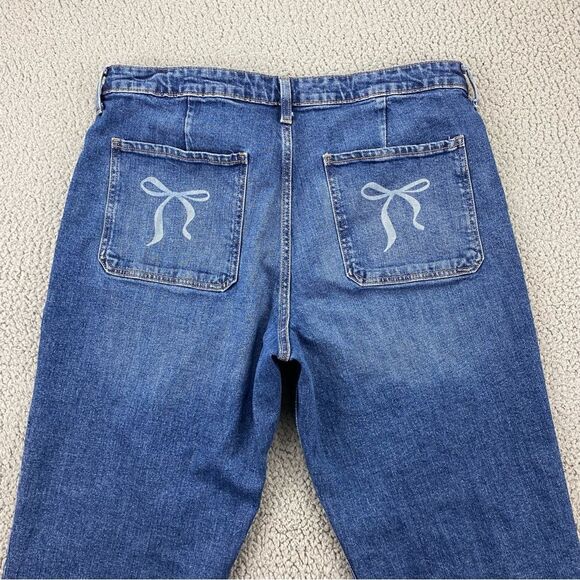 Old Navy Custom Upcycled Loose Hi-Rise Utility Pockets Straight Jean | Size:16P - Picture 6 of 16